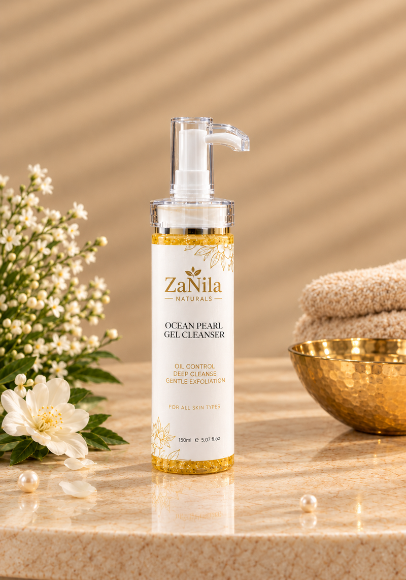 Zanila Naturals Ocean Pearl Gel Cleanser – Oil Control, Deep Cleansing & Gentle Exfoliation | 150ml